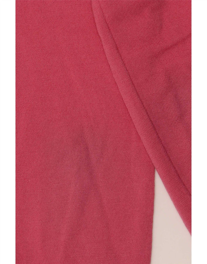 Maglione maglione con scollo a V da donna Fred Perry UK 12 Rosa medio