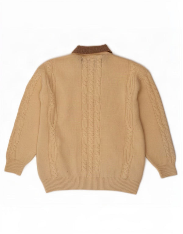 Maglione da uomo a collo alto Cacharel IT 52 Large Beige Lana