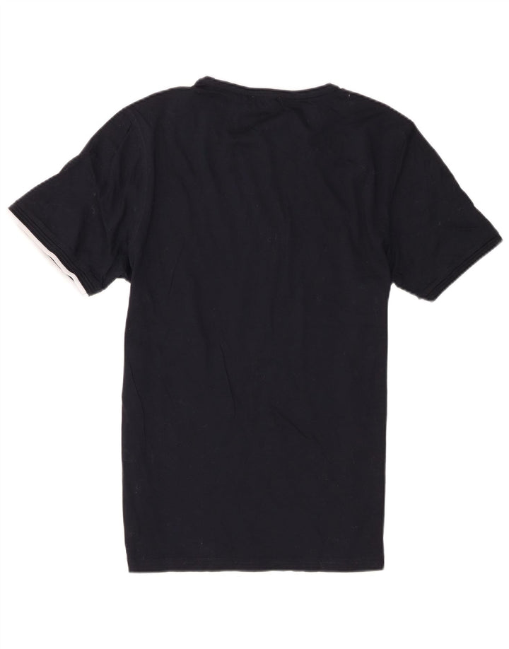 T-shirt regolare da uomo a maniche corte Reiss Top in cotone nero medio