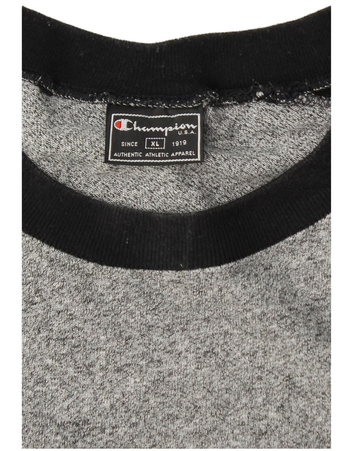 T-shirt da uomo Champion Top XL grigia a blocchi di colore