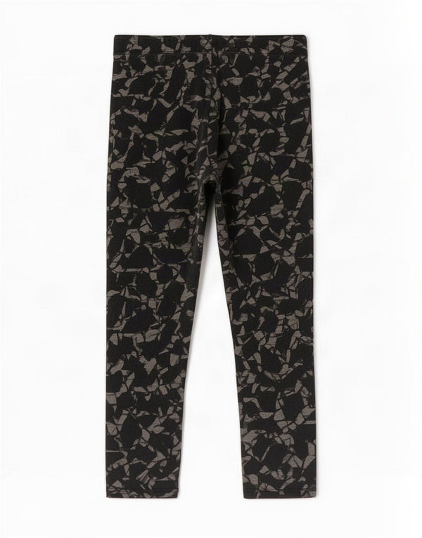 Leggings Capri da donna Nike UK 18 XL cotone geometrico nero