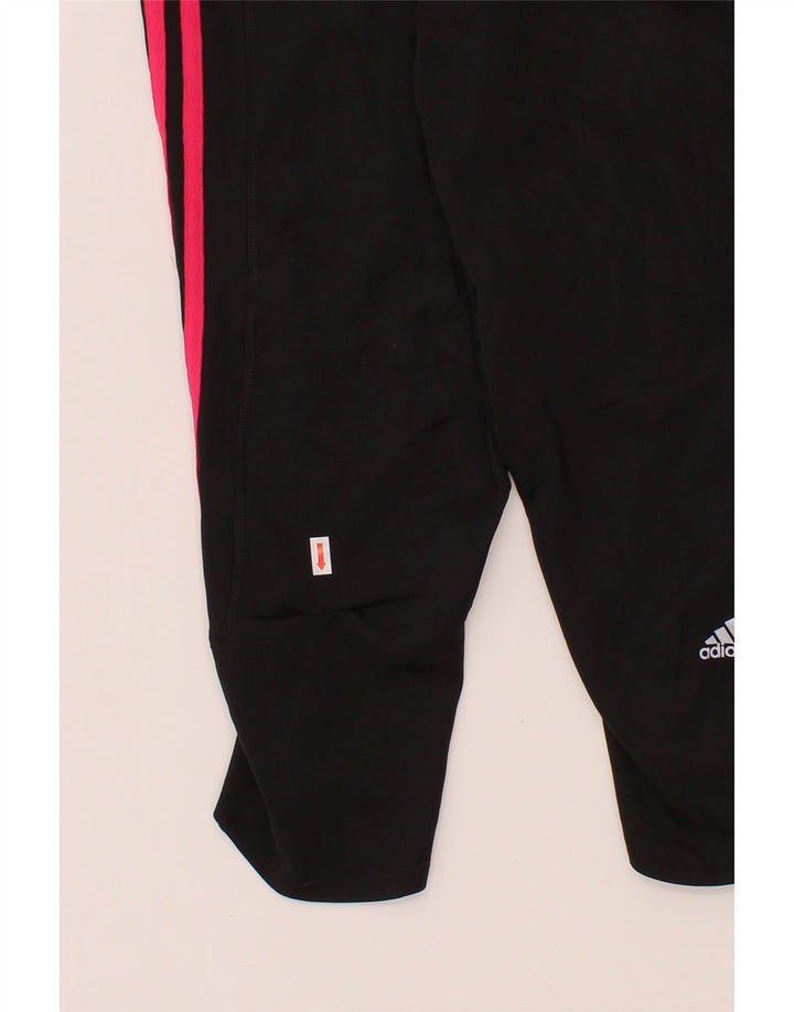 ADIDAS Womens Climalite Capri Leggings UK 14 Medium  Black Colourblock Vintage Adidas and Second-Hand Adidas from Messina Hembry 