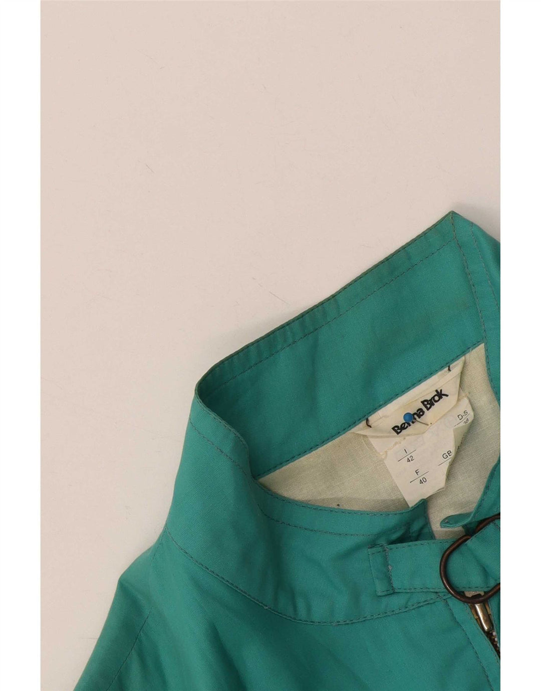 Giubbotto bomber vintage da donna UK 12 poliestere color block medio turchese
