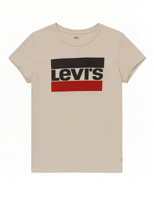 T-shirt grafica da donna Levi's Top UK 6 XS bianca