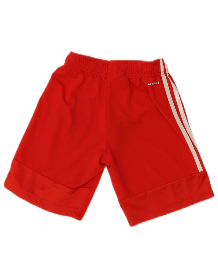 Pantaloncini sportivi Adidas Aeroready da ragazzo 9-10 anni in poliestere rosso