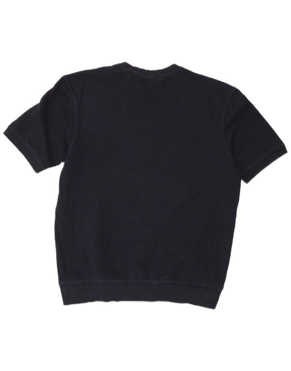 T-shirt da uomo Zara Top Large in cotone blu navy