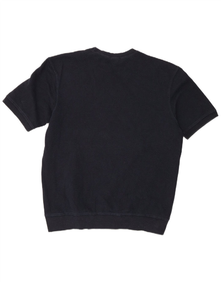 T-shirt da uomo Zara Top Large in cotone blu navy