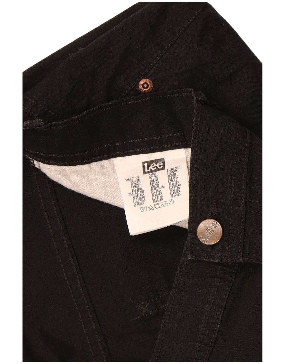 Pantaloni casual dritti da uomo LEE Brooklyn W36 L34 cotone nero