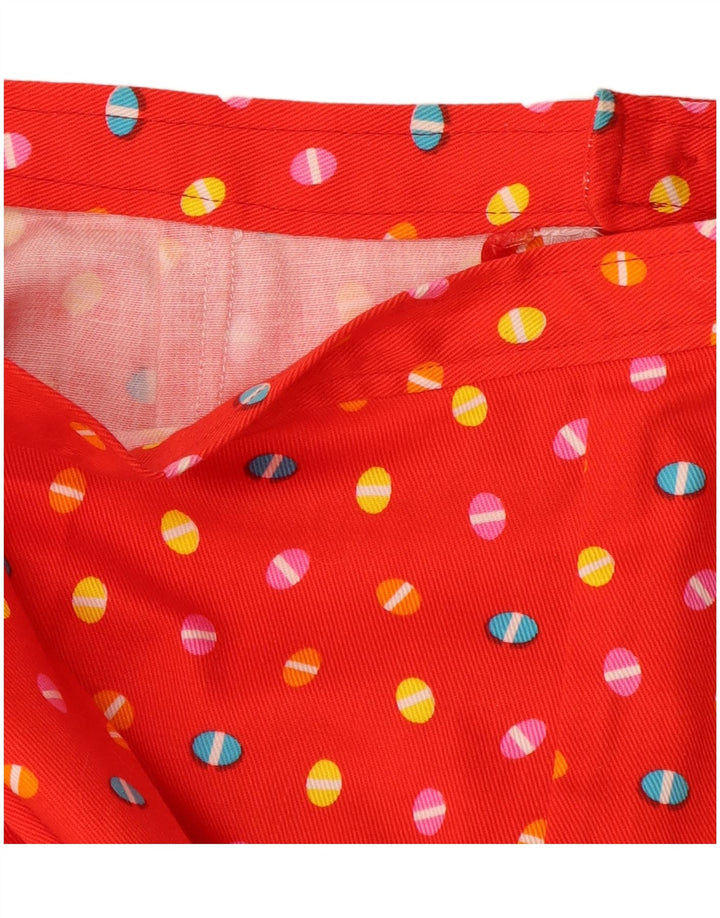 Gonna lunga da donna VINTAGE W26 piccola rossa maculata