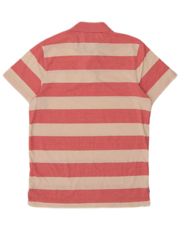 Polo da uomo slim fit grafica Tommy Hilfiger piccola a righe rosa