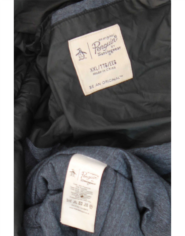 Giacca imbottita con cappuccio da uomo Penguin UK 44 2XL Poliammide blu navy