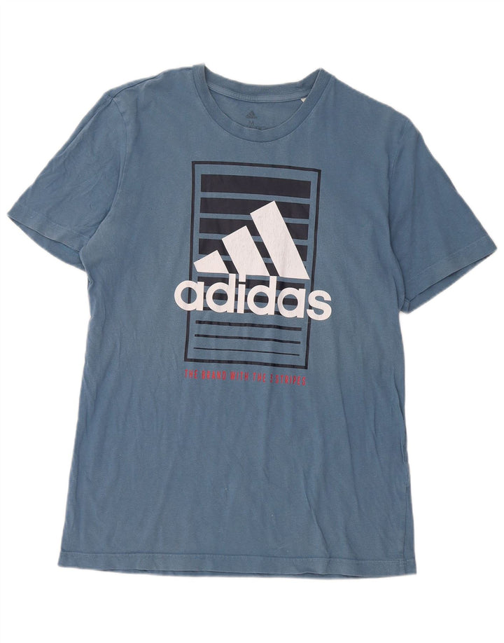 Maglietta grafica da uomo Adidas Top blu medio