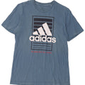 Maglietta grafica da uomo Adidas Top blu medio