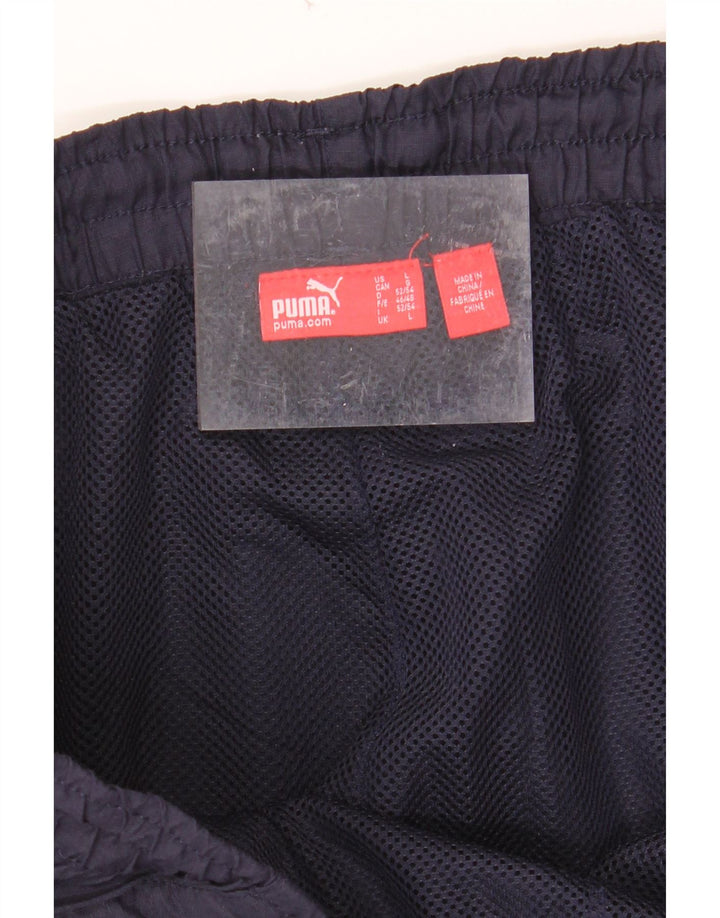 PUMA Mens Graphic Tracksuit Trousers Large  Navy Blue
