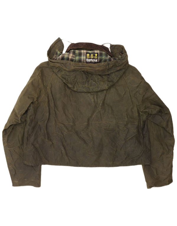 Giacca da uomo in cotone cerato con cappuccio Spey Barbour UK 40 grande cotone kaki