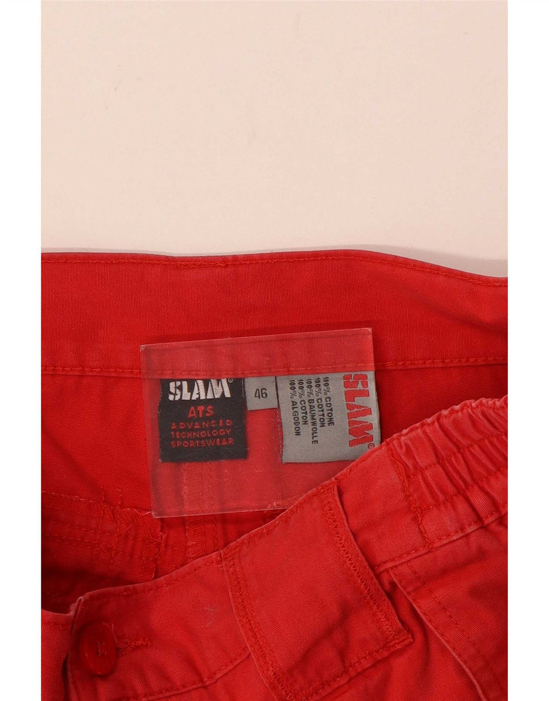 Pantaloncini cargo da uomo Slam IT 46 Small W32 Cotone rosso