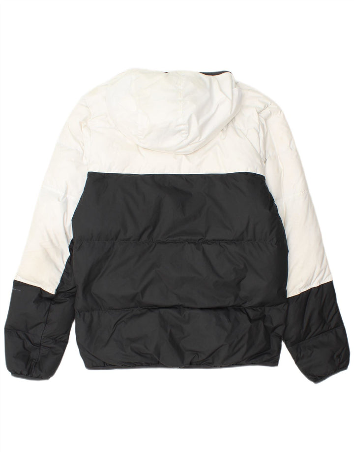 Giacca imbottita con cappuccio Nike da uomo UK 36 Small Nero Colourblock Poliestere