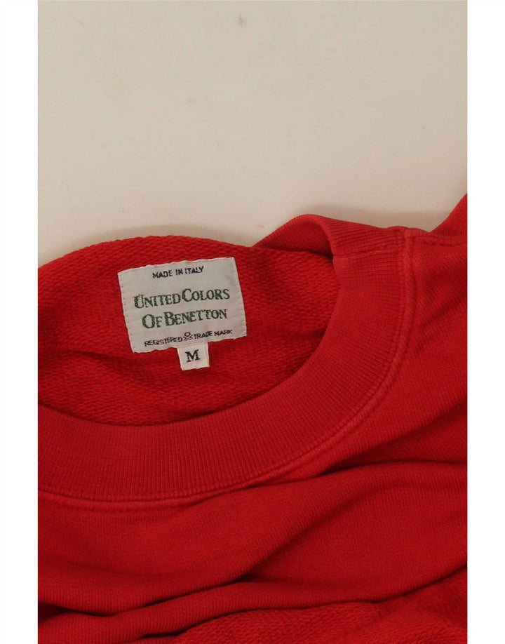 Felpa oversize da donna Benetton, maglione UK 14 medio rosso