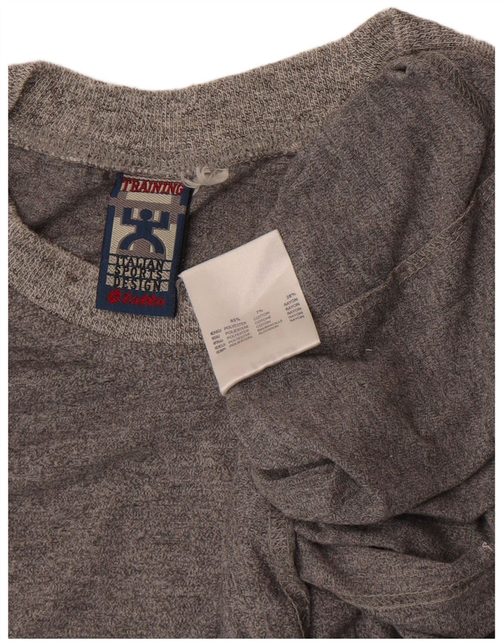 T-shirt grafica da uomo LOTTO Top XL poliestere chiazzato grigio