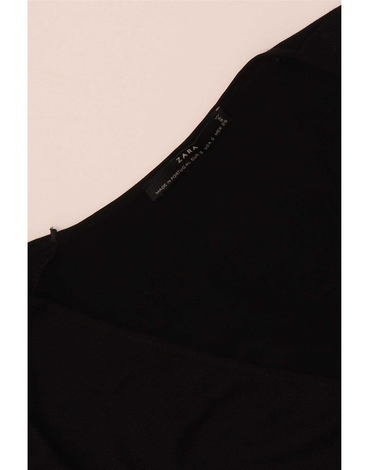Top Zara da donna oversize a maniche lunghe UK 10 piccolo nero