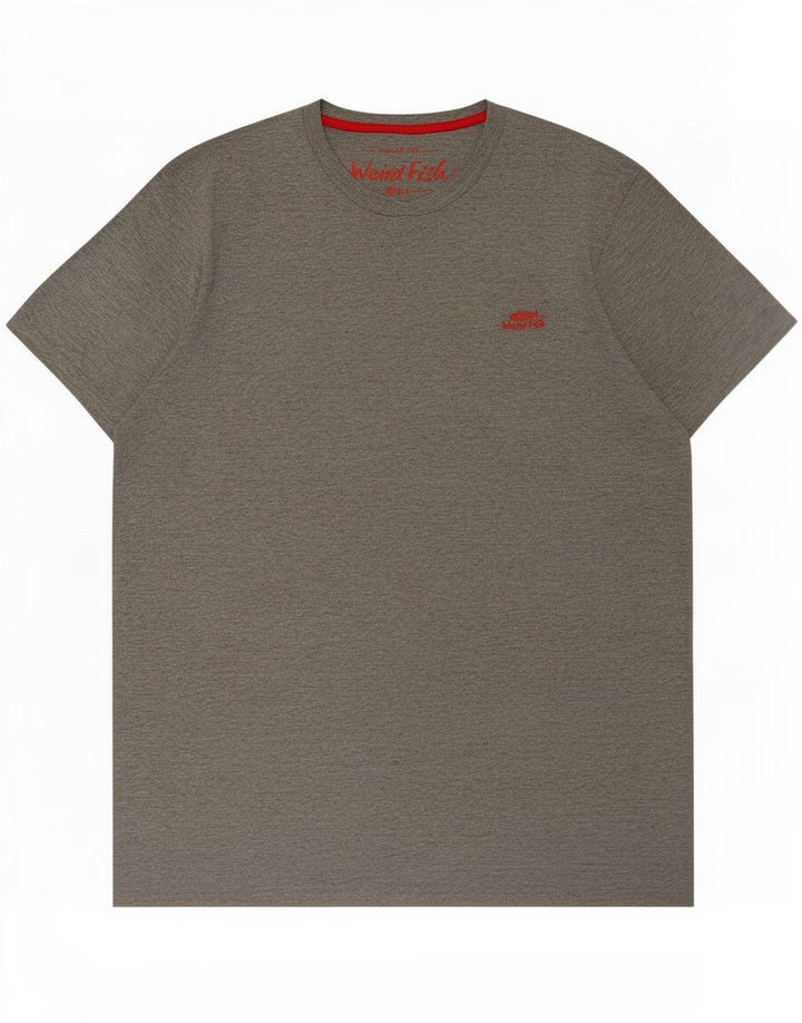 T-shirt da uomo Weird Fish Top grande in cotone grigio