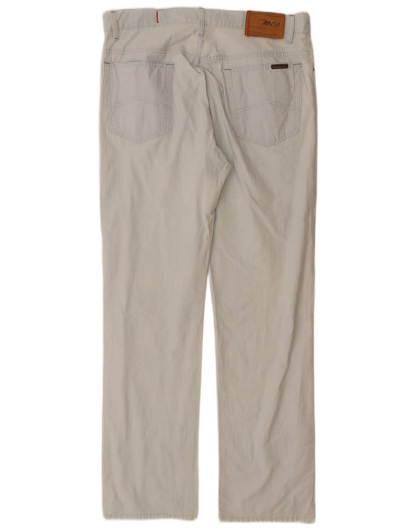 Marlboro Classics Mens Straight Casual Trousers W36 L34 Blue Cotton