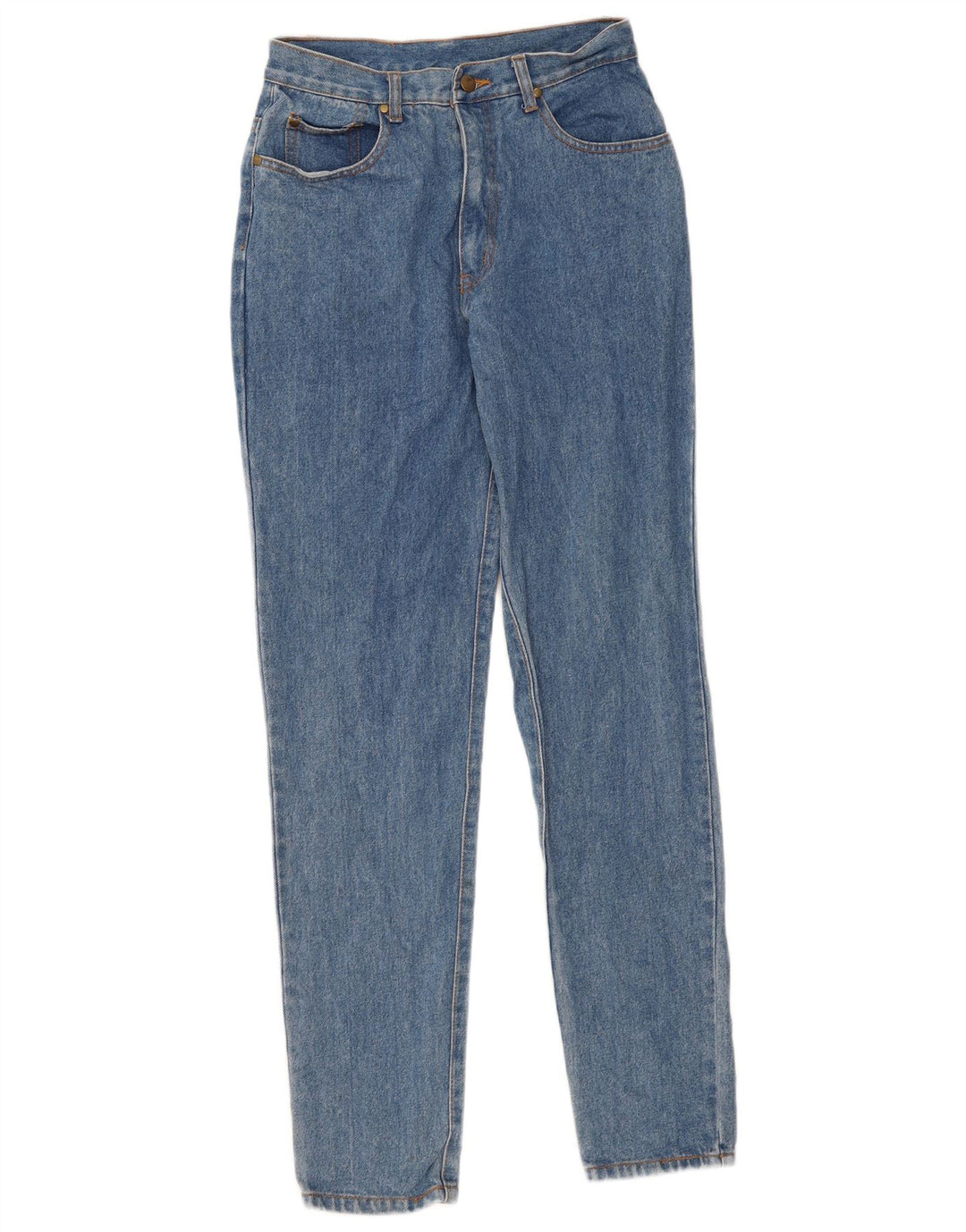 Jeans dritti da donna vintage W28 L32 in cotone blu