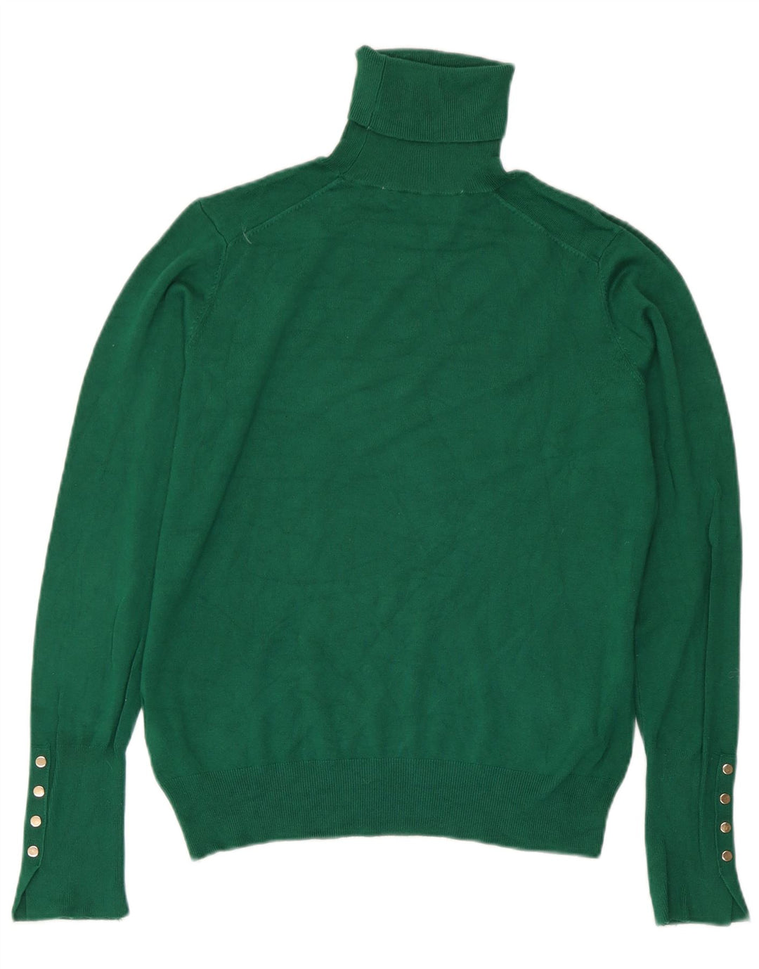 Maglione maglione a collo alto da donna Zara UK 12 Viscosa verde medio