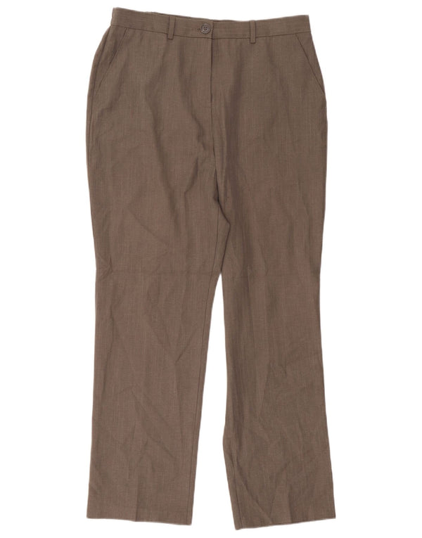 Pantaloni casual dritti da donna Marks & Spencer UK 14 Large W34 L30 Cachi
