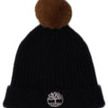 TIMBERLAND Baby Boys Graphic Bobble Hat One Size 3-18M Navy Blue Winter