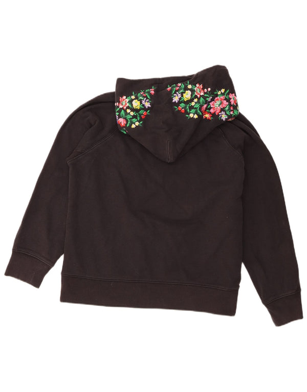 Maglione con cappuccio da donna Levi's UK 14 cotone floreale nero medio