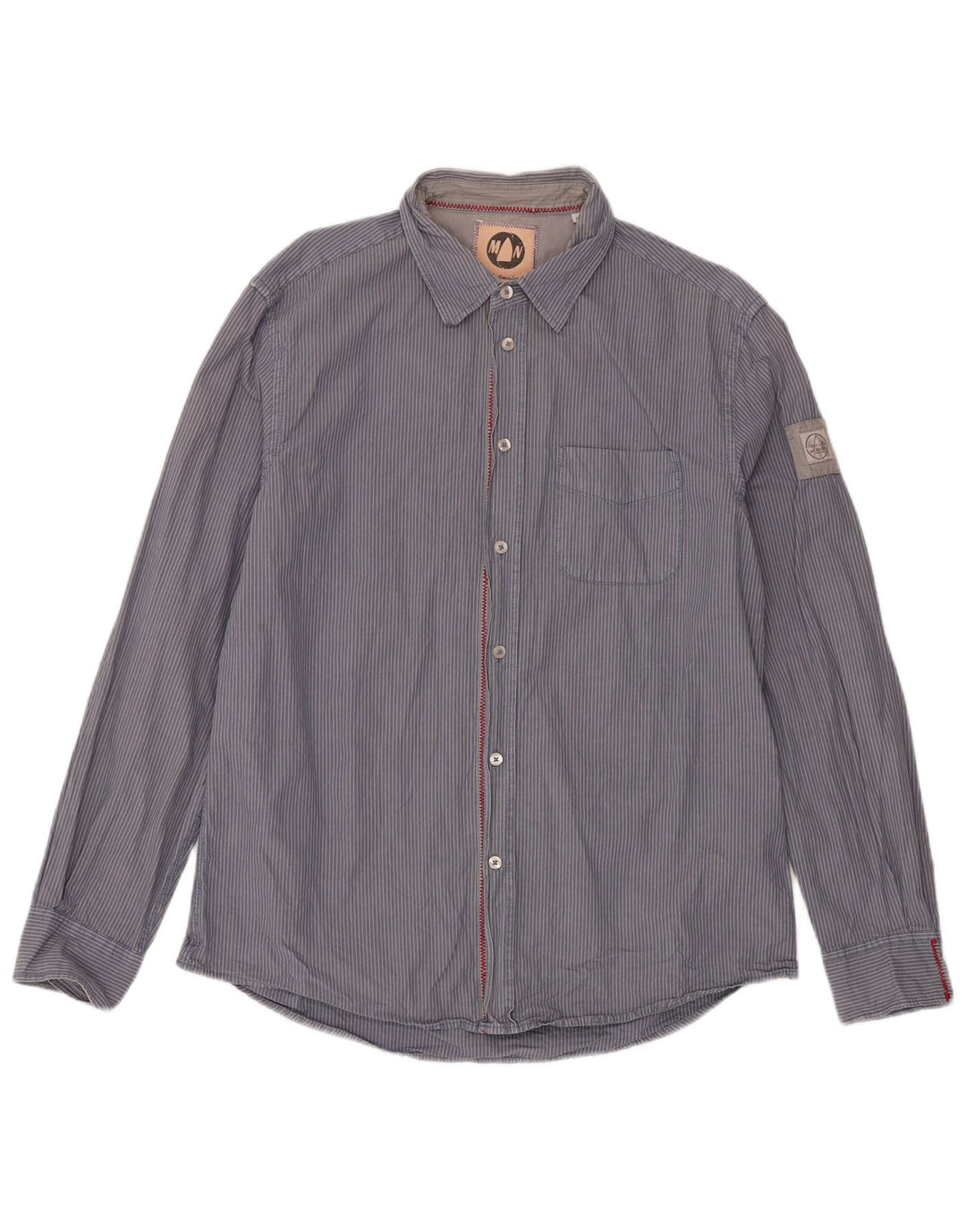 Murphy & Nye Camicia da uomo per velai XL Cotone gessato blu navy