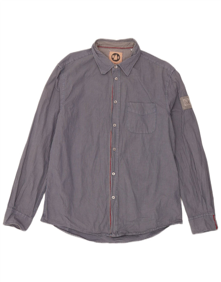 Murphy & Nye Camicia da uomo per velai XL Cotone gessato blu navy