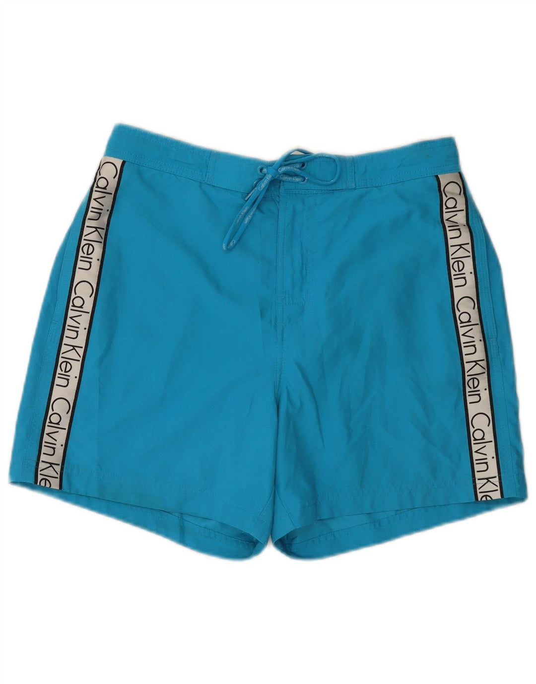 Pantaloncini da bagno grafici da uomo Calvin Klein blu medio color block