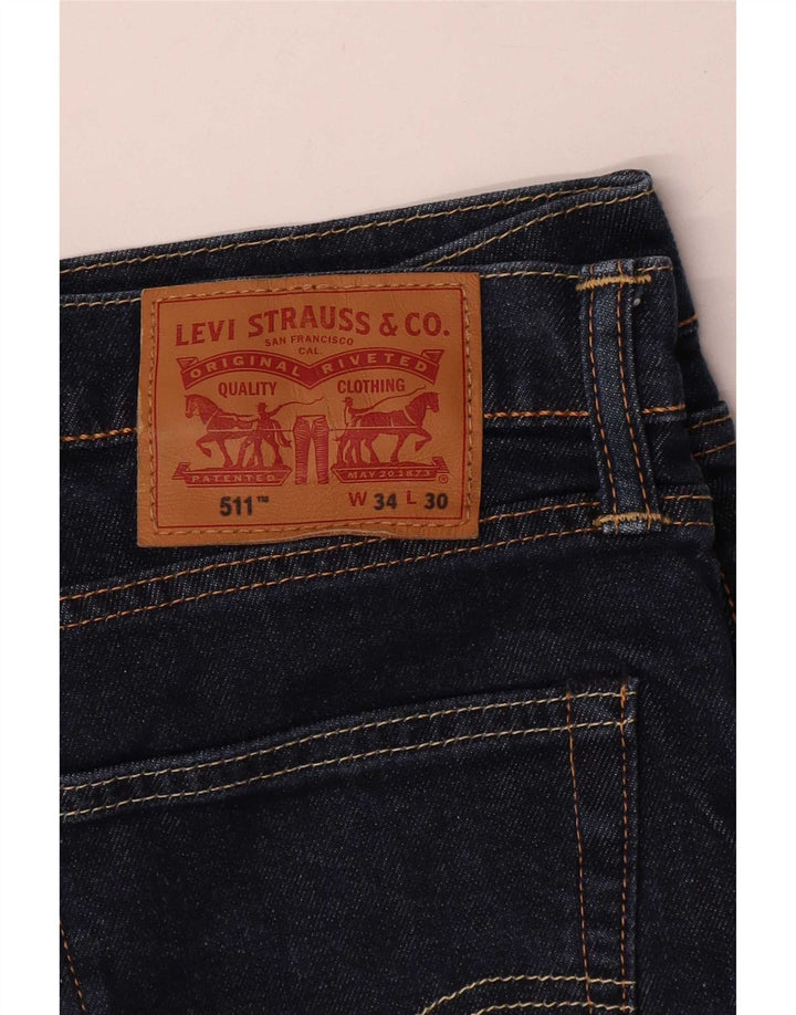 Jeans Levi's Uomo 511 Slim W34 L30 Cotone Blu Navy