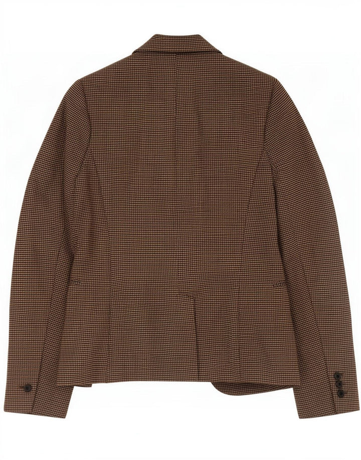 Giacca blazer oversize a 1 bottone da donna Zara EU 34 2XS pied de poule marrone