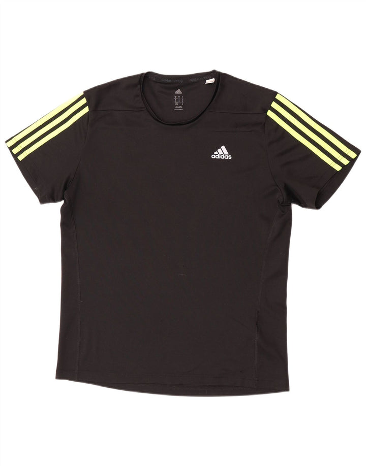 T-shirt Adidas Climalite da uomo, media, in poliestere nero
