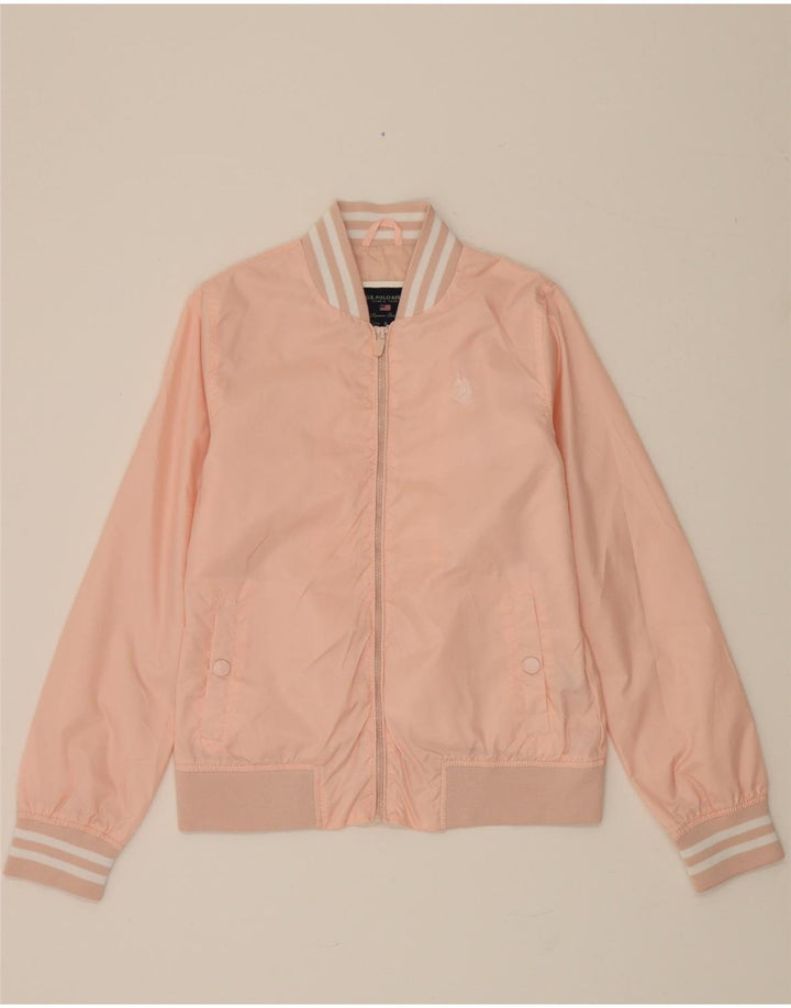 Giubbotto bomber da donna US POLO ASSN UK 10 piccolo poliestere rosa