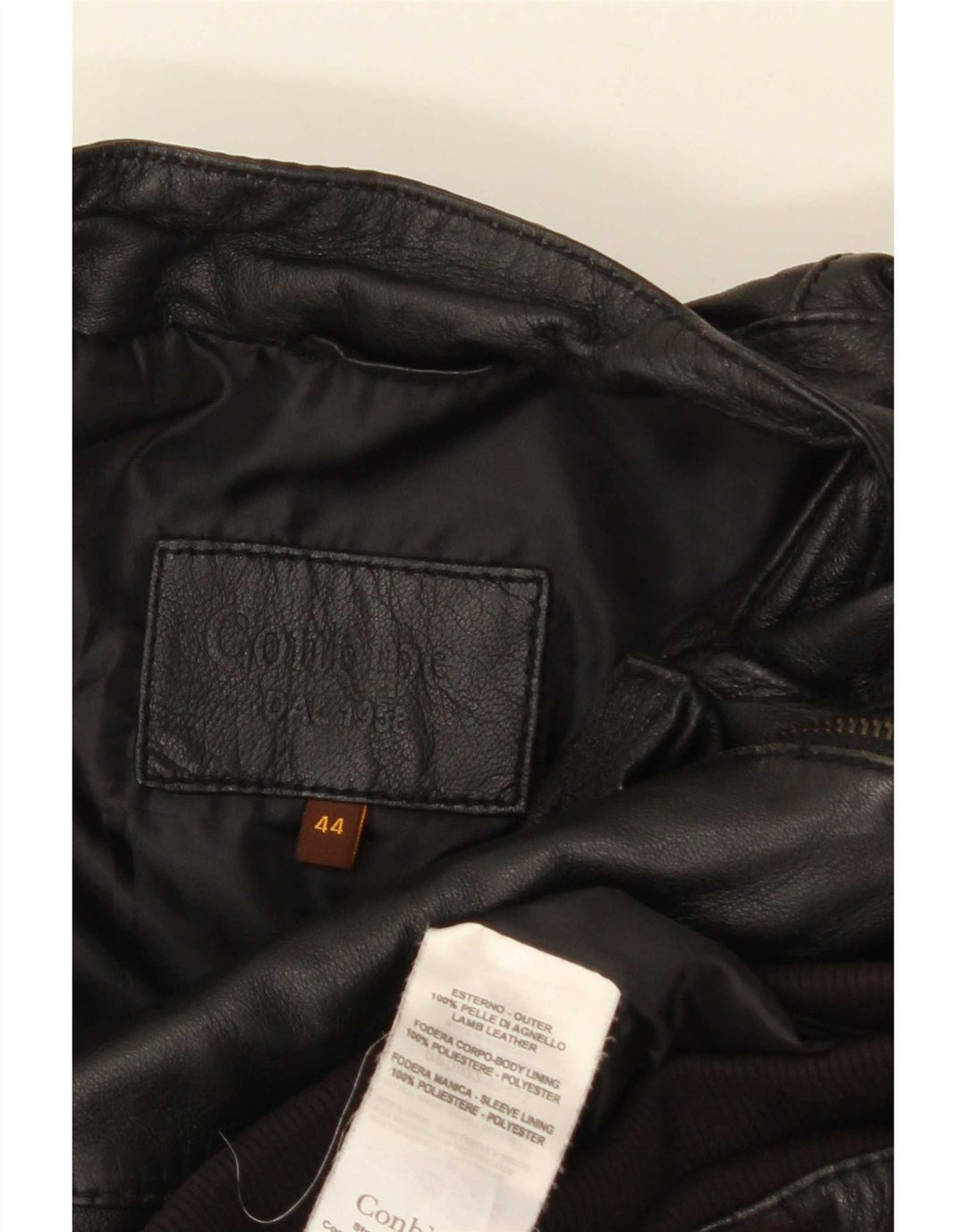 Giubbotto Bomber In Pelle Donna Conbipel IT 44 Medio Pelle Nera