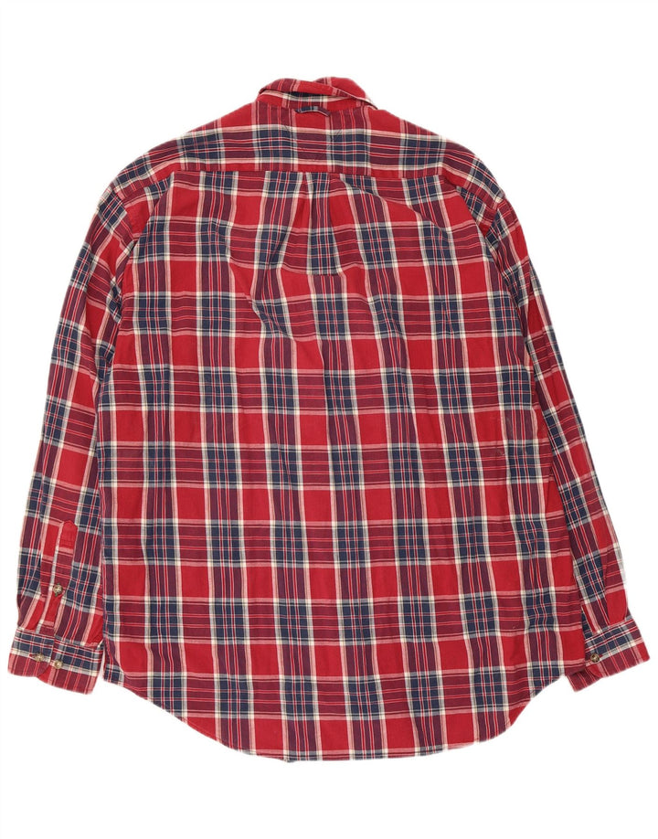 Camicia da uomo Tommy Hilfiger grande cotone a quadri rossi