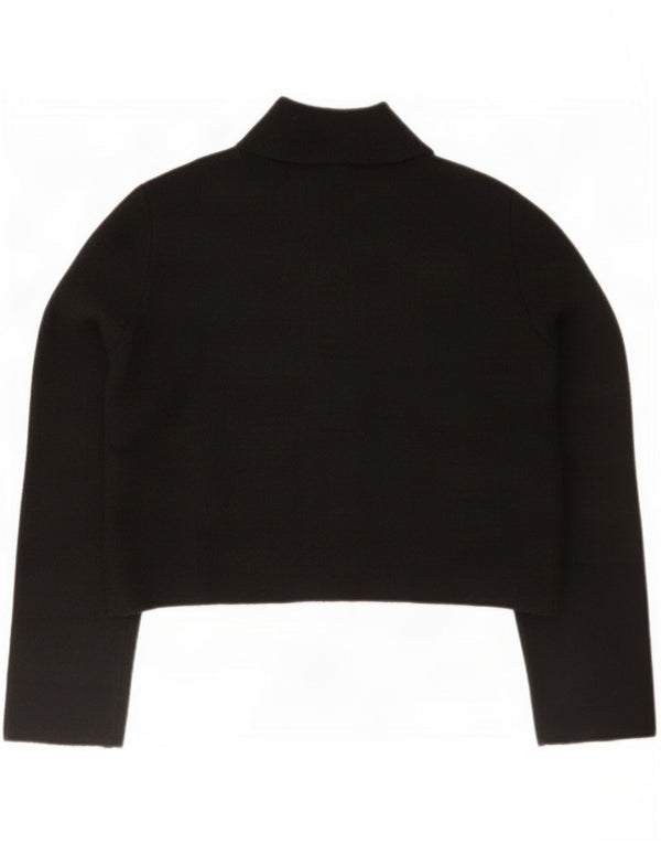 Maglione cardigan corto da donna Zara UK 14 acrilico nero medio
