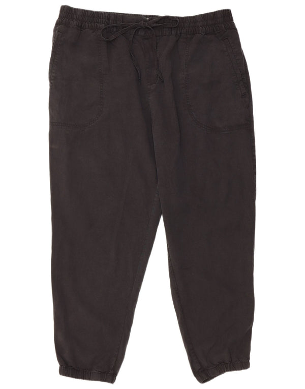 Pantaloni corti da jogging da donna Fat Face UK 18 XL W38 L27 Tencel nero