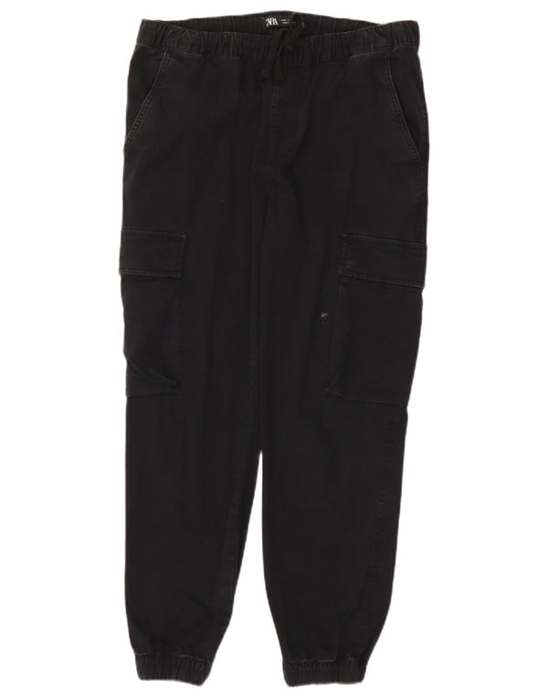 Pantaloni cargo da jogging da uomo Zara medi W31 L26 cotone nero