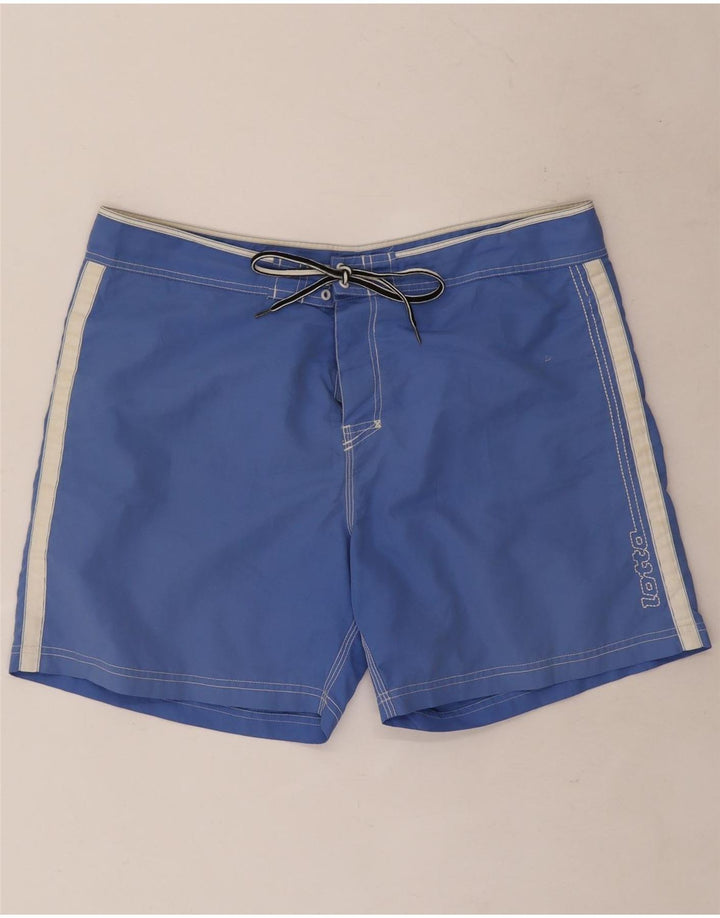 Pantaloncini da bagno da uomo Lotto Large blu color block
