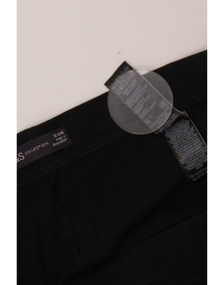 Leggings da donna Marks & Spencer UK 12 cotone nero medio
