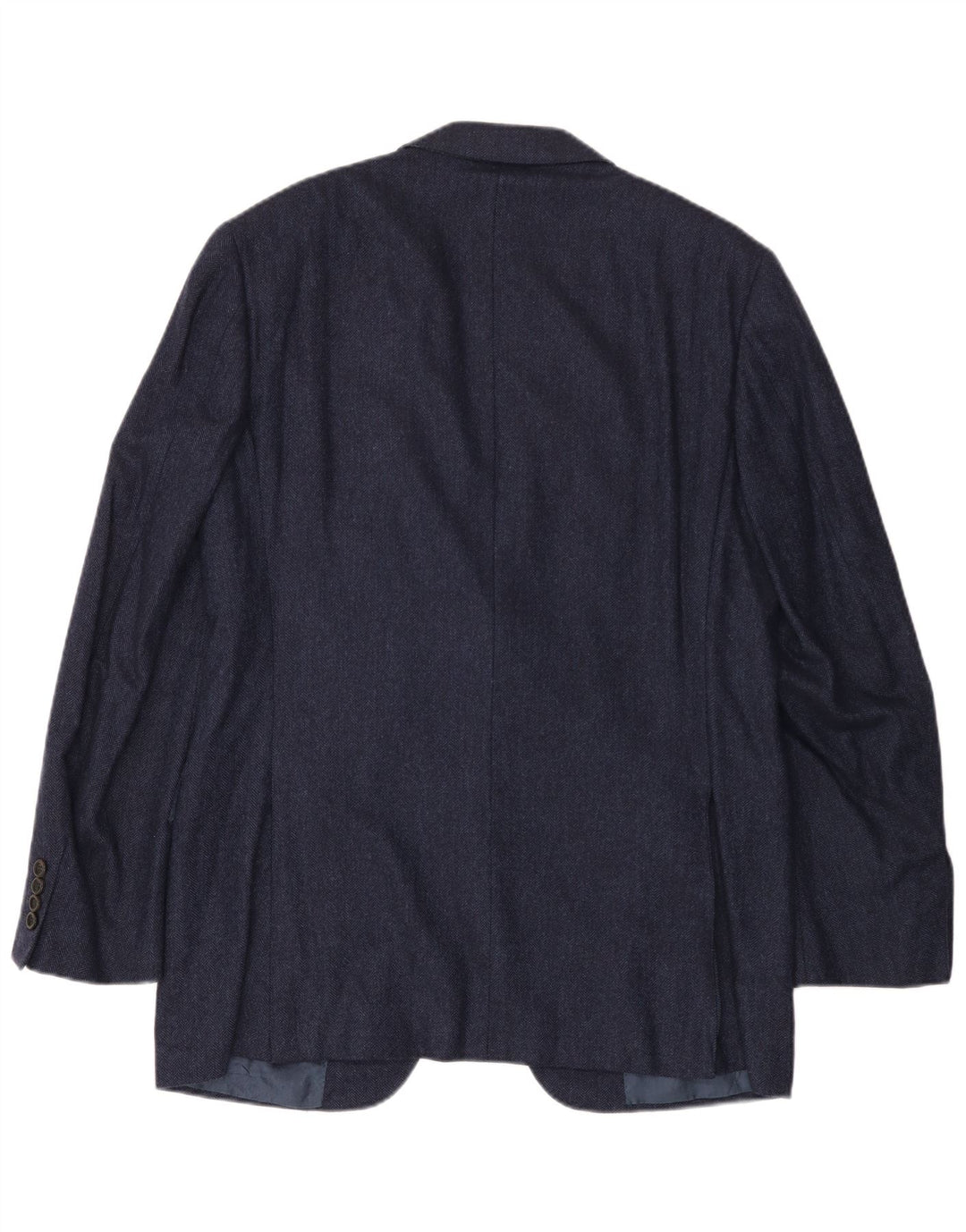Giacca Blazer da Uomo a 2 Bottoni CANALI IT 52 XL Cashmere Spinato Blu Navy