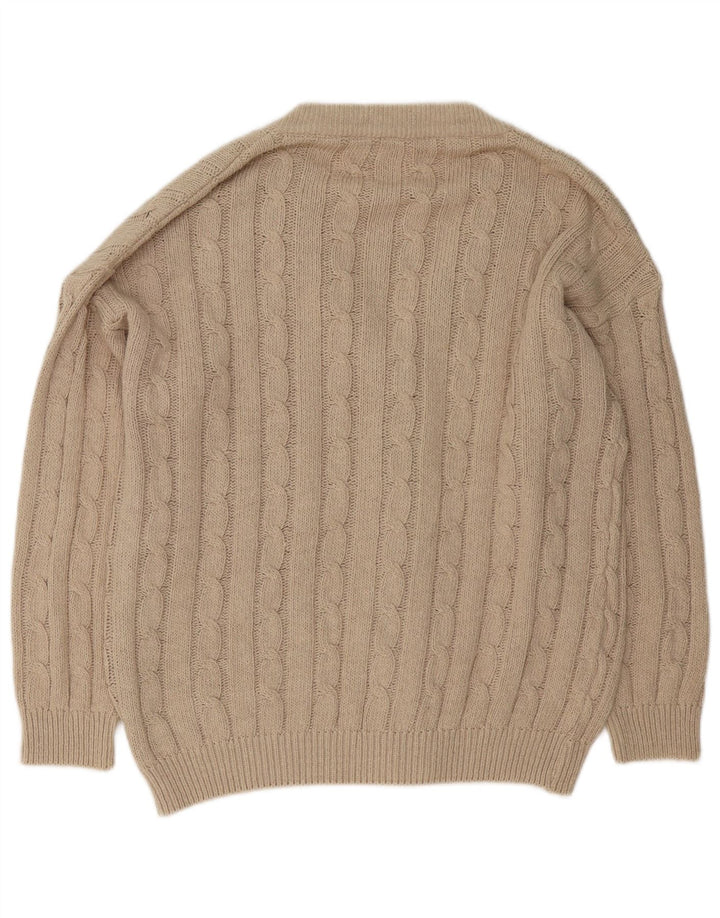Maglione cardigan da uomo VINTAGE grande cotone beige