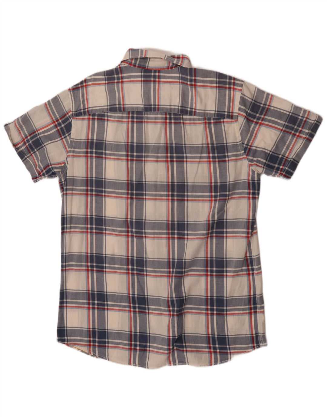 Camicia a maniche corte da uomo Jack & Jones grande scozzese blu