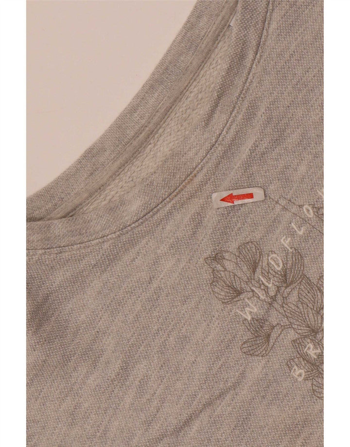Felpa oversize con grafica da donna Mustang UK 10 Small Grigio