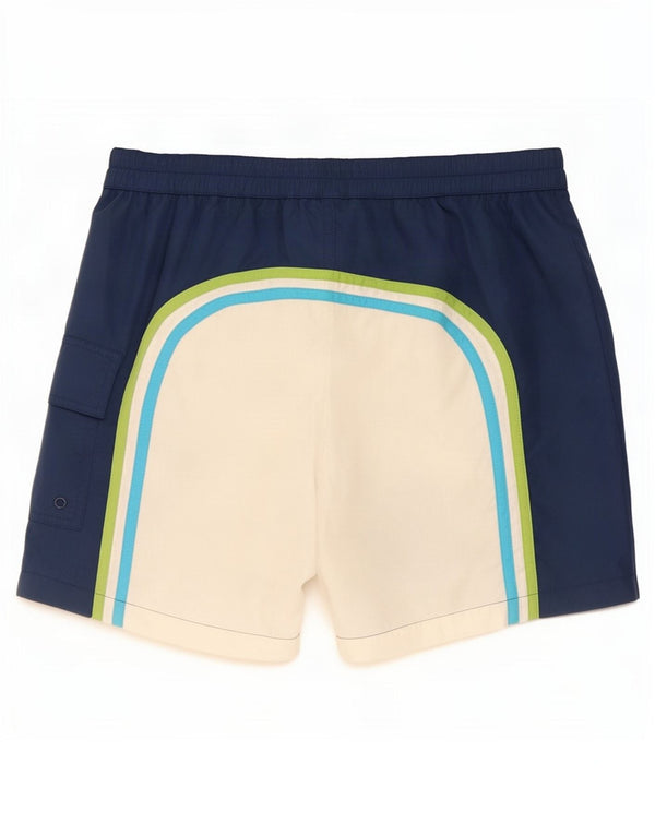 Pantaloncini da bagno da uomo Spalding XL in poliestere color block blu navy